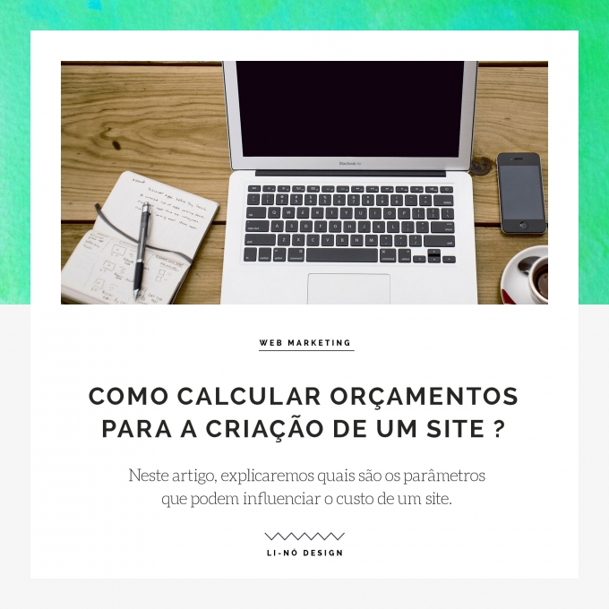 orçamentos para a criação de um site